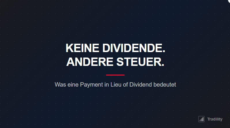 Payment in Lieu of Dividend